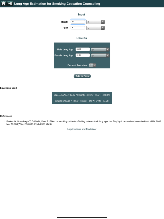 Screenshot #6 pour EBMcalc Pulmonary