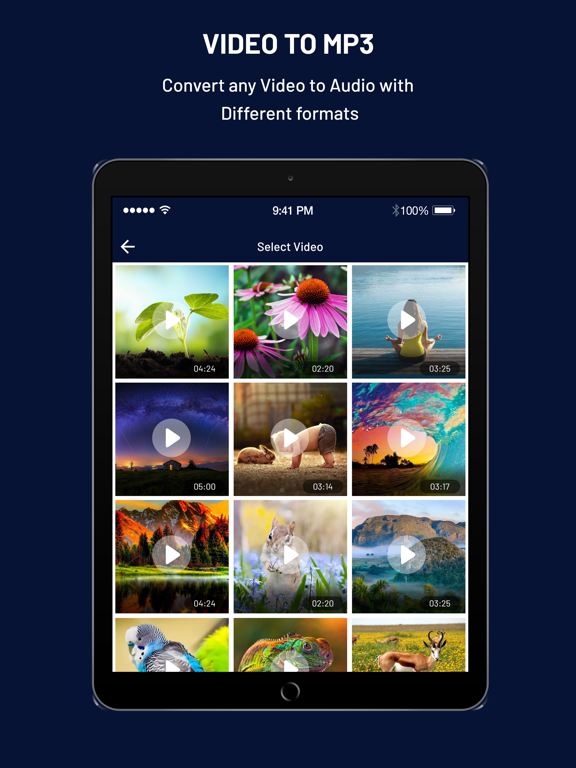MP3 Converter : Video To MP3 iPad screenshot 4 - Music app
