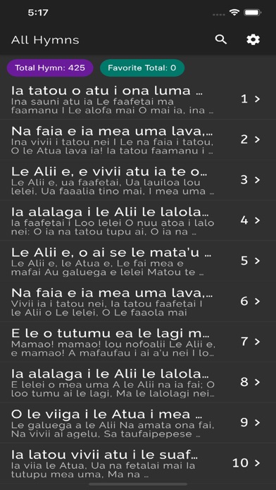 Samoan Hymn Screenshot