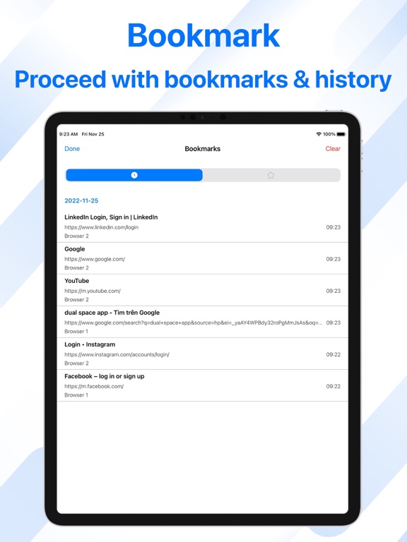 Dual Browser - Screen Split iPad screenshot