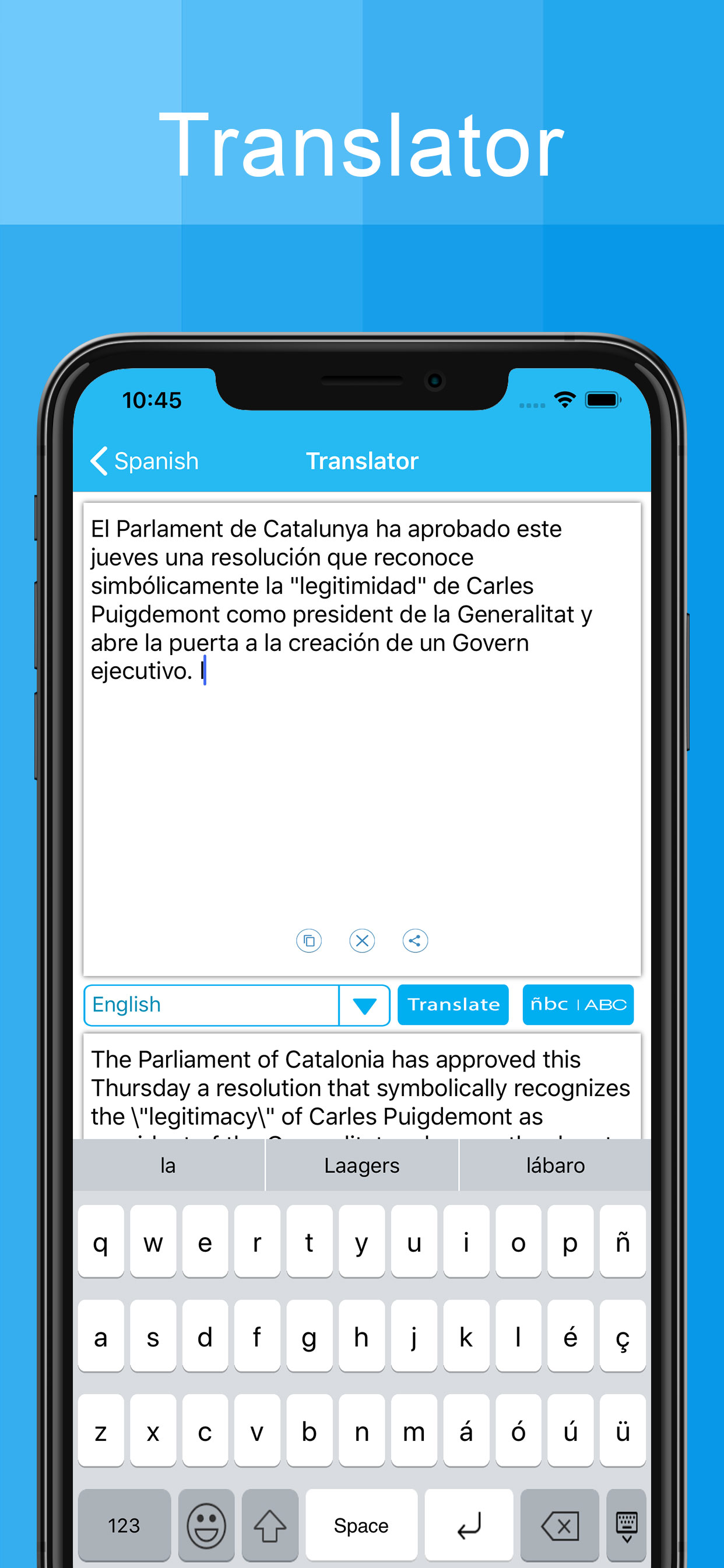 Spanish Keyboard - Translator