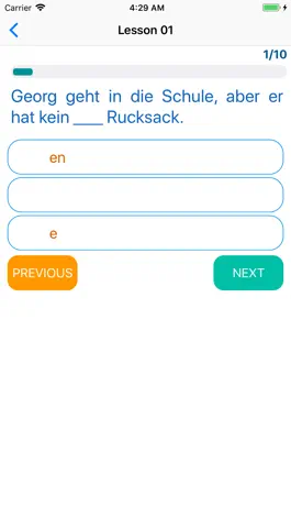 Game screenshot Test zur grammatik A1-A2-B1-B2 apk