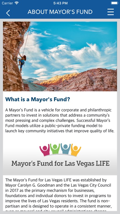 Mayor's Fund LV