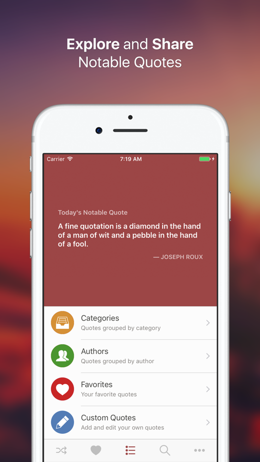 #1. Notable Quotes (iOS) 由: Hand Carved Code, LLC