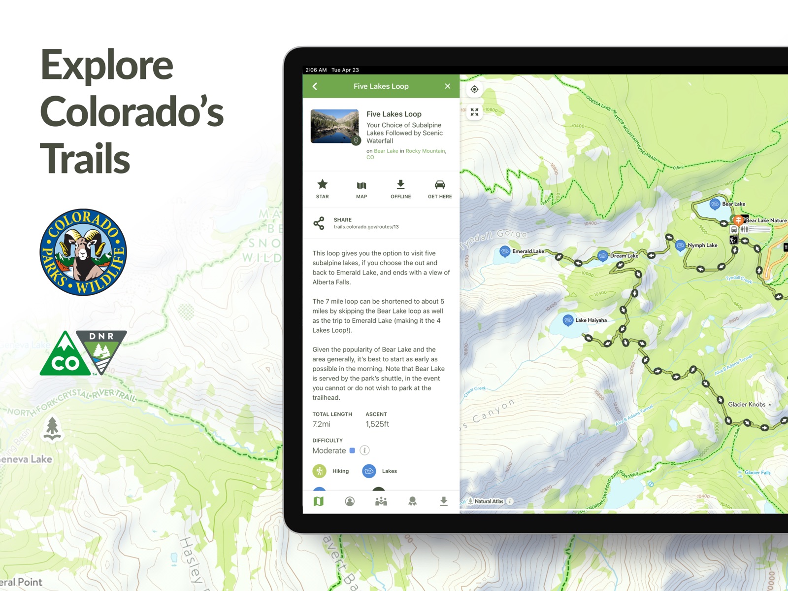 Colorado Trail Explorer ipad screenshot 1