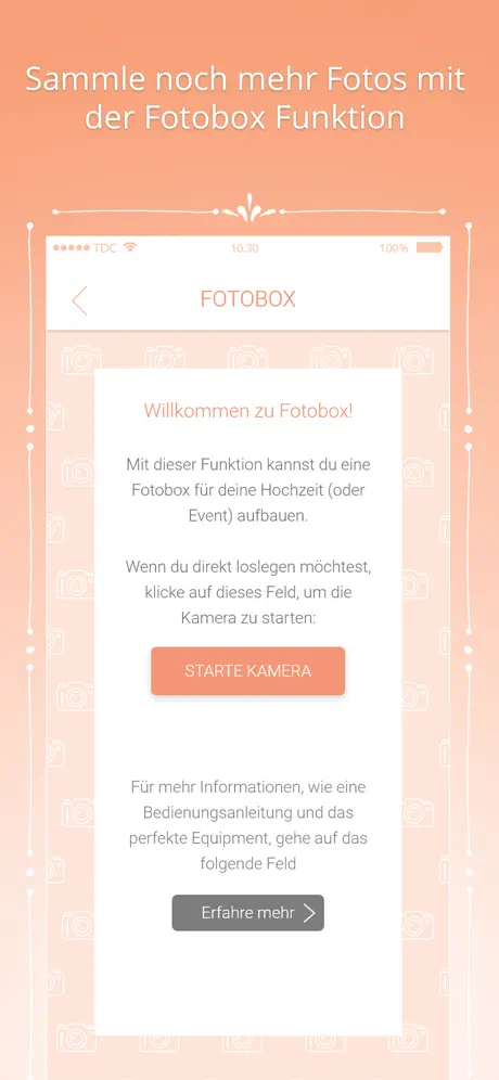 Die Hochzeit Foto-App - Wedbox