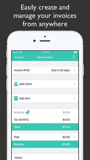 Скриншот JotNot Invoice на iPhone 2