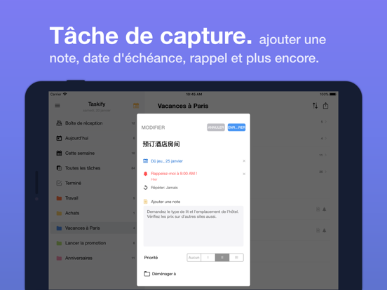 Screenshot #6 pour Taskify Pro: Liste de contrôle