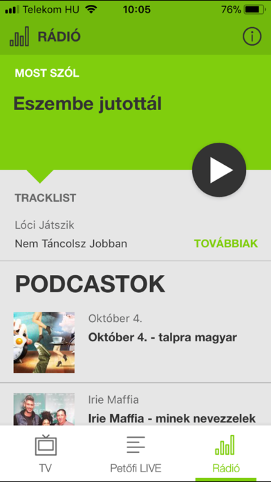 Screenshot #2 pour Petőfi LIVE