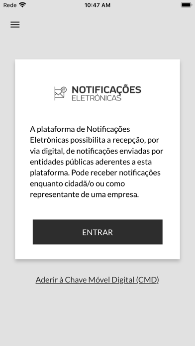 Notificações Eletrónicas Screenshot