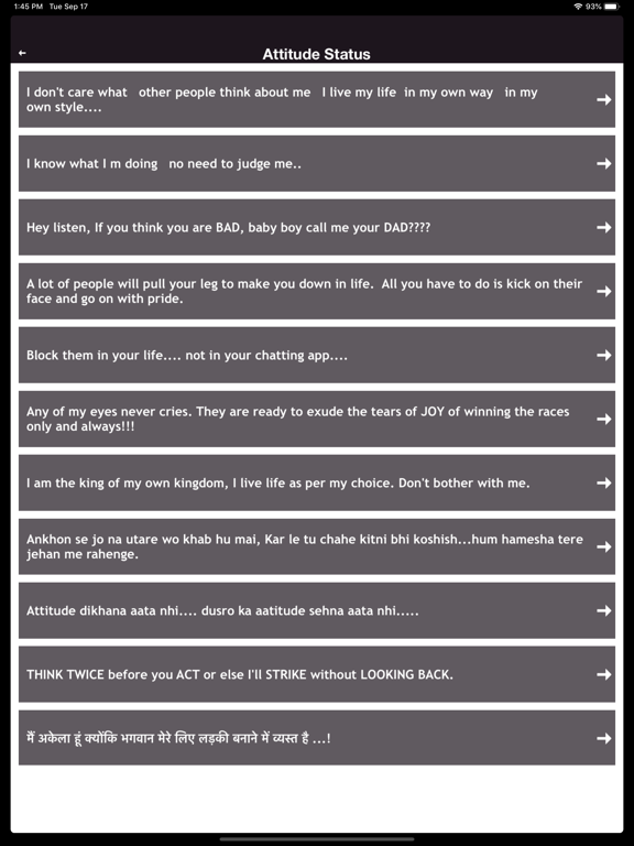 Awesome Status and Quotes 2020 iPad screenshot