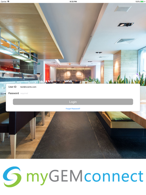 myGEMconnect iPad screenshot 1 - Business app