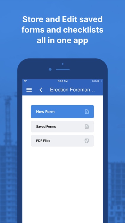 Precast Erectors Reporting app