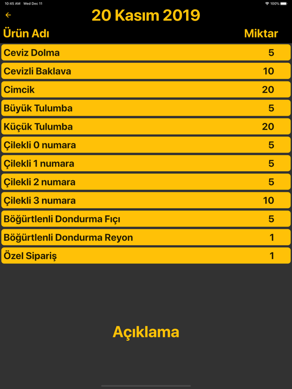 Baksan Sipariş iPad screenshot
