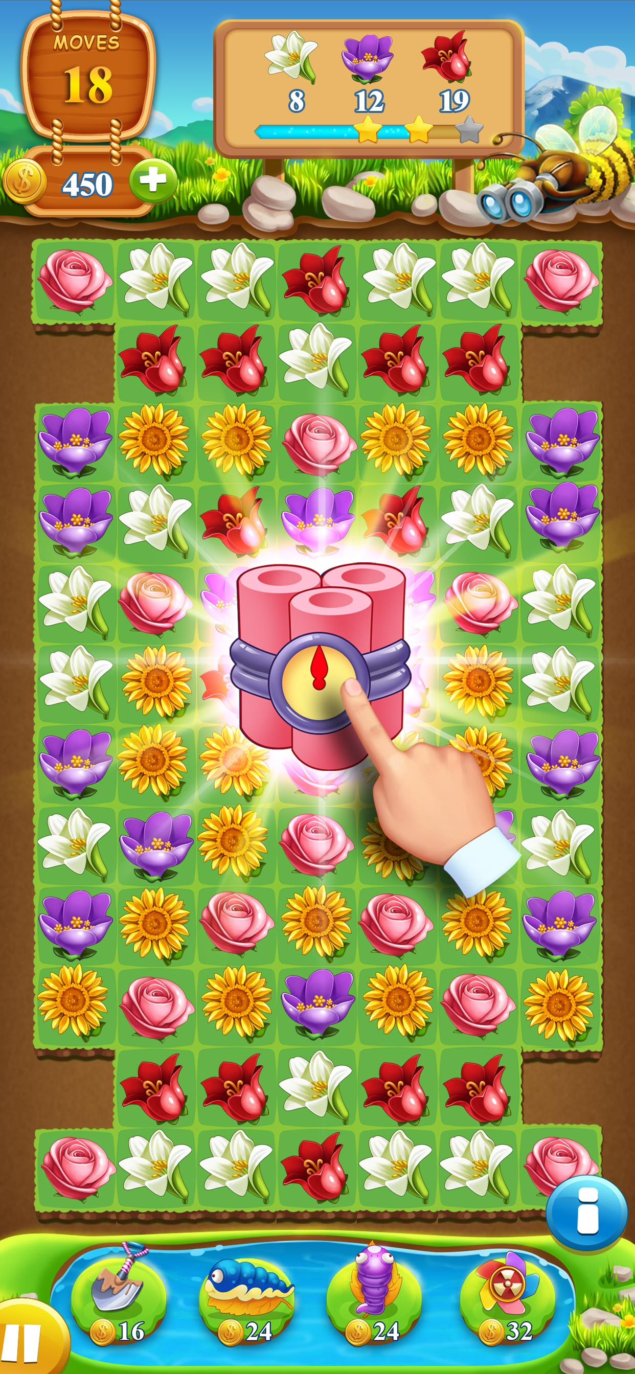 Blossom Pop -Swipe flower