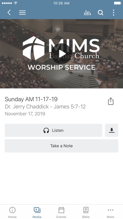 Mims Baptist Church Screenshot