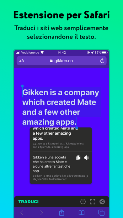 Traduttore offline di Mate Schermata dell'app