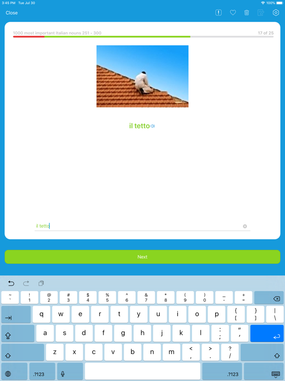 Learn Italian: Voc App Lessons iPad screenshot