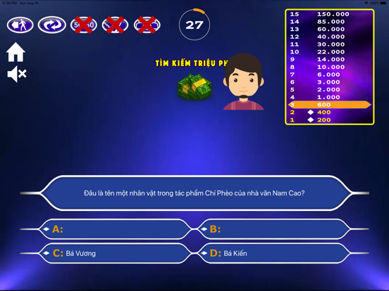 Tìm Kiếm Triệu Phú iPad screenshot