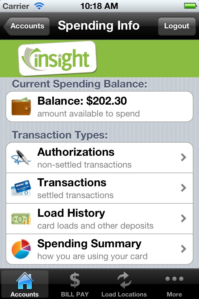 Insight Visa® Prepaid - Mobile screenshot 2