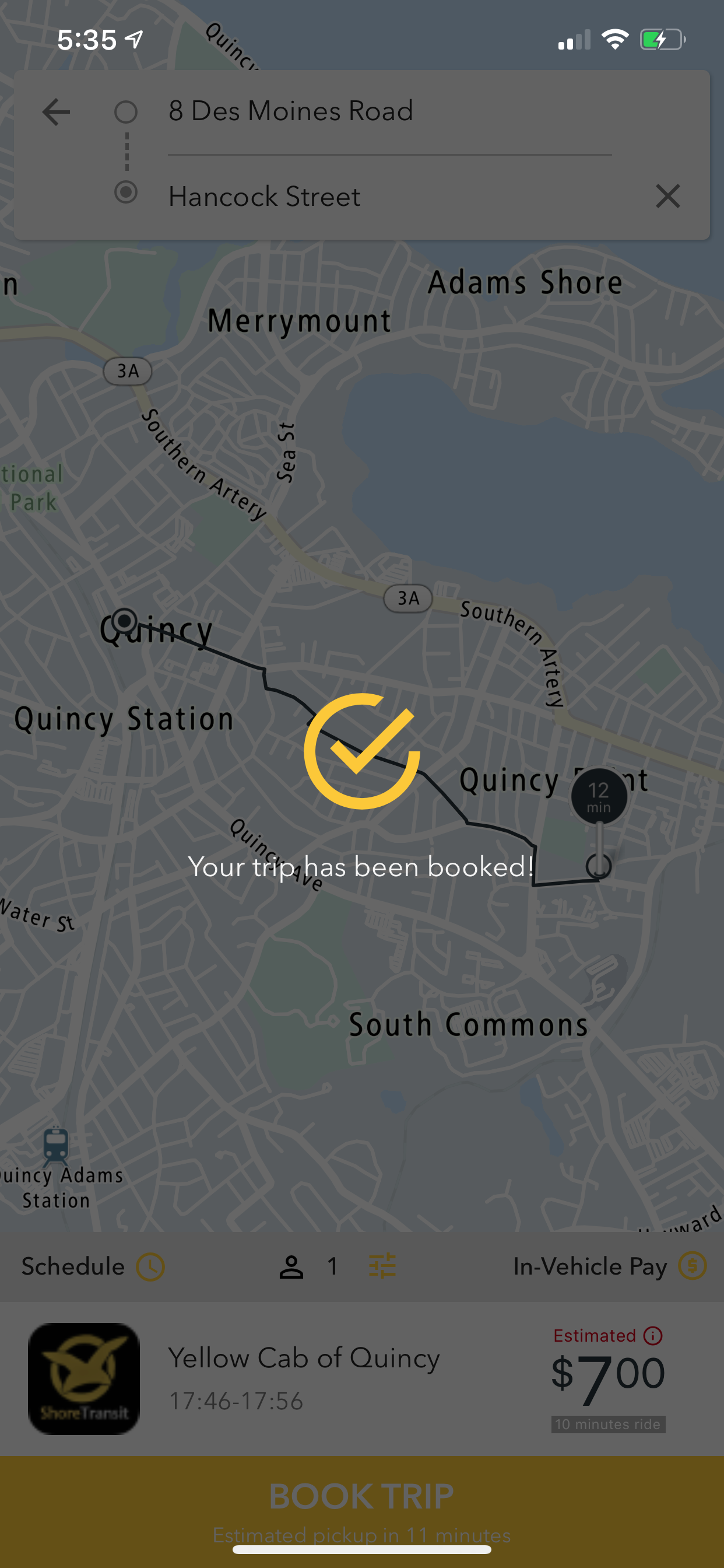 Yellow Cab of Quincy screenshot 4