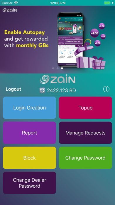 Zain Bahrain Distribution App screenshot 2