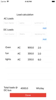 solar power system calculation iphone screenshot 4