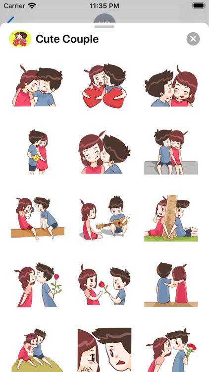 Lovely Cute Couple Stickers
