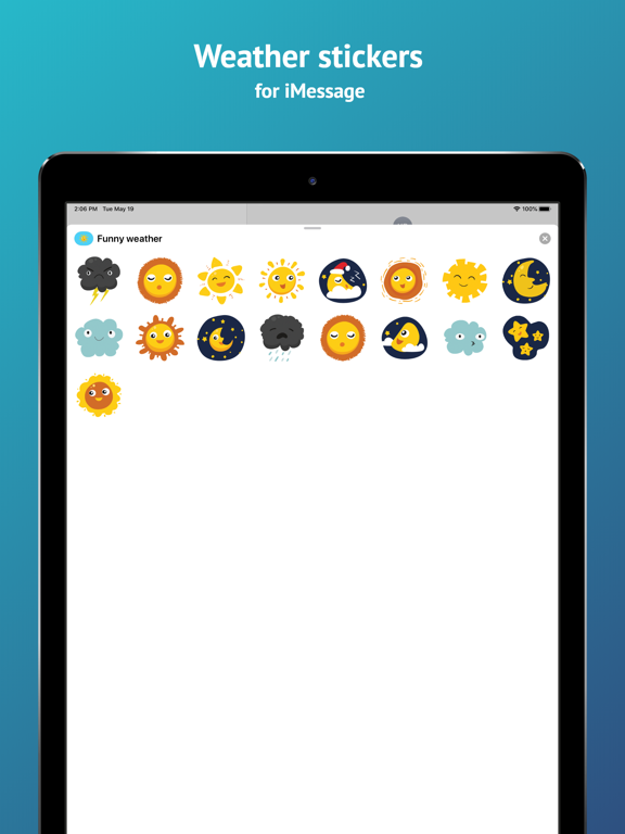 Weather Stickers & emoji appのおすすめ画像1