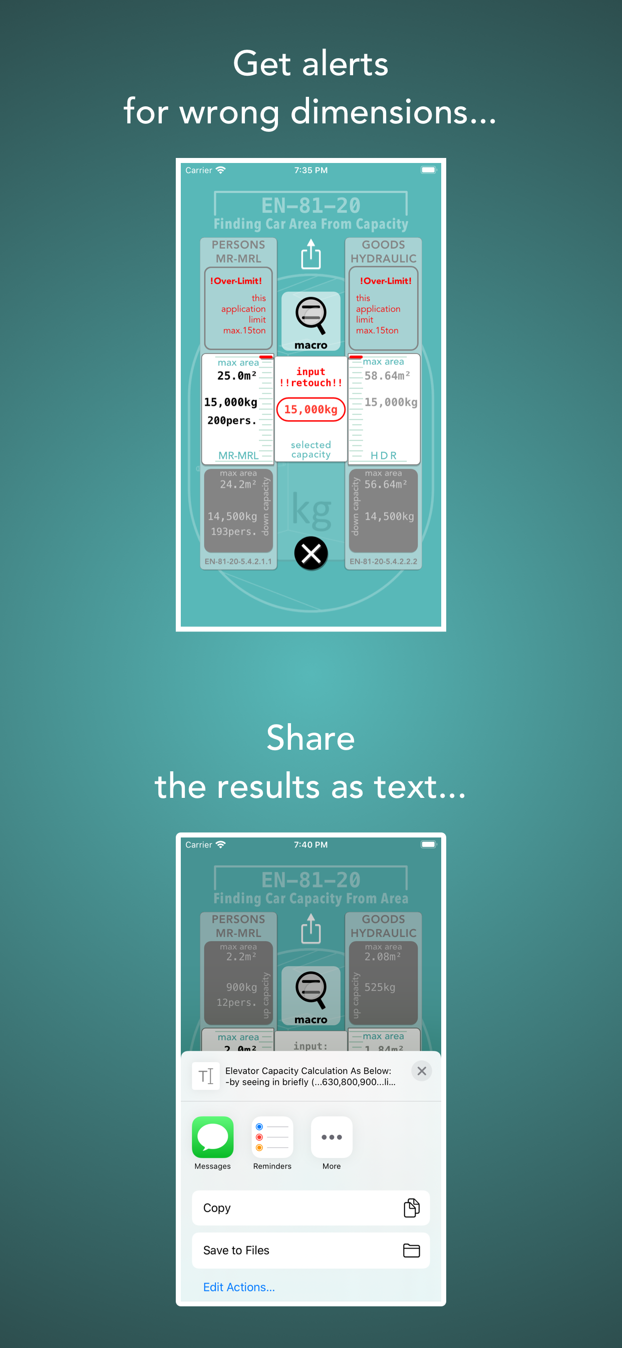 Elevator Capacity