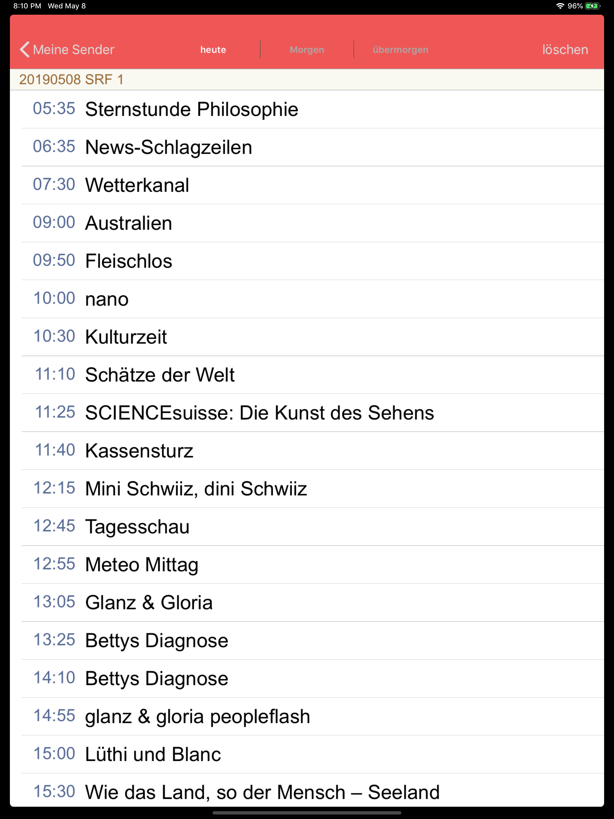 Schweiz TV-programm