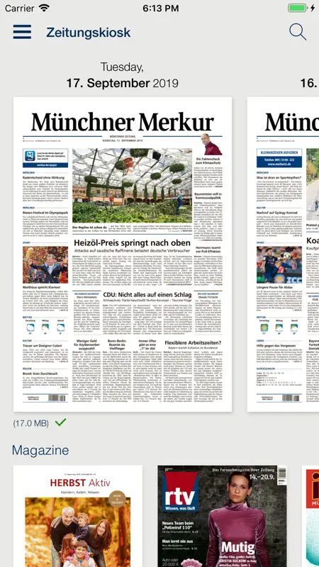 Münchner Merkur ePaper screenshot 1 of 5