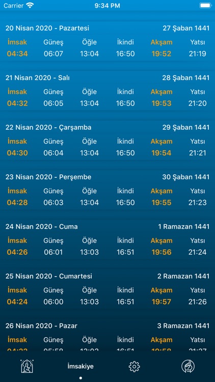 Ramazan imsakiye 2023