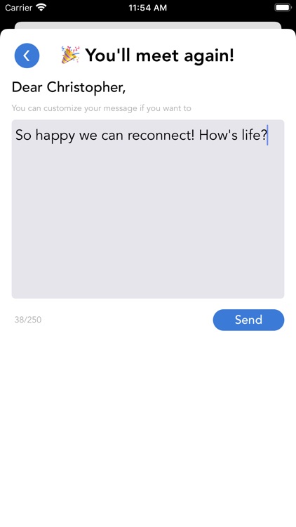 Reconnect with old friends