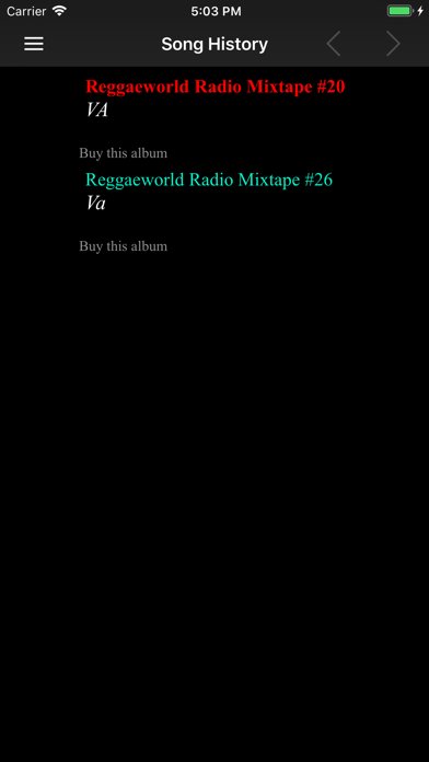 ReggaeWorld Radio iPhone screenshot 4 - Music app