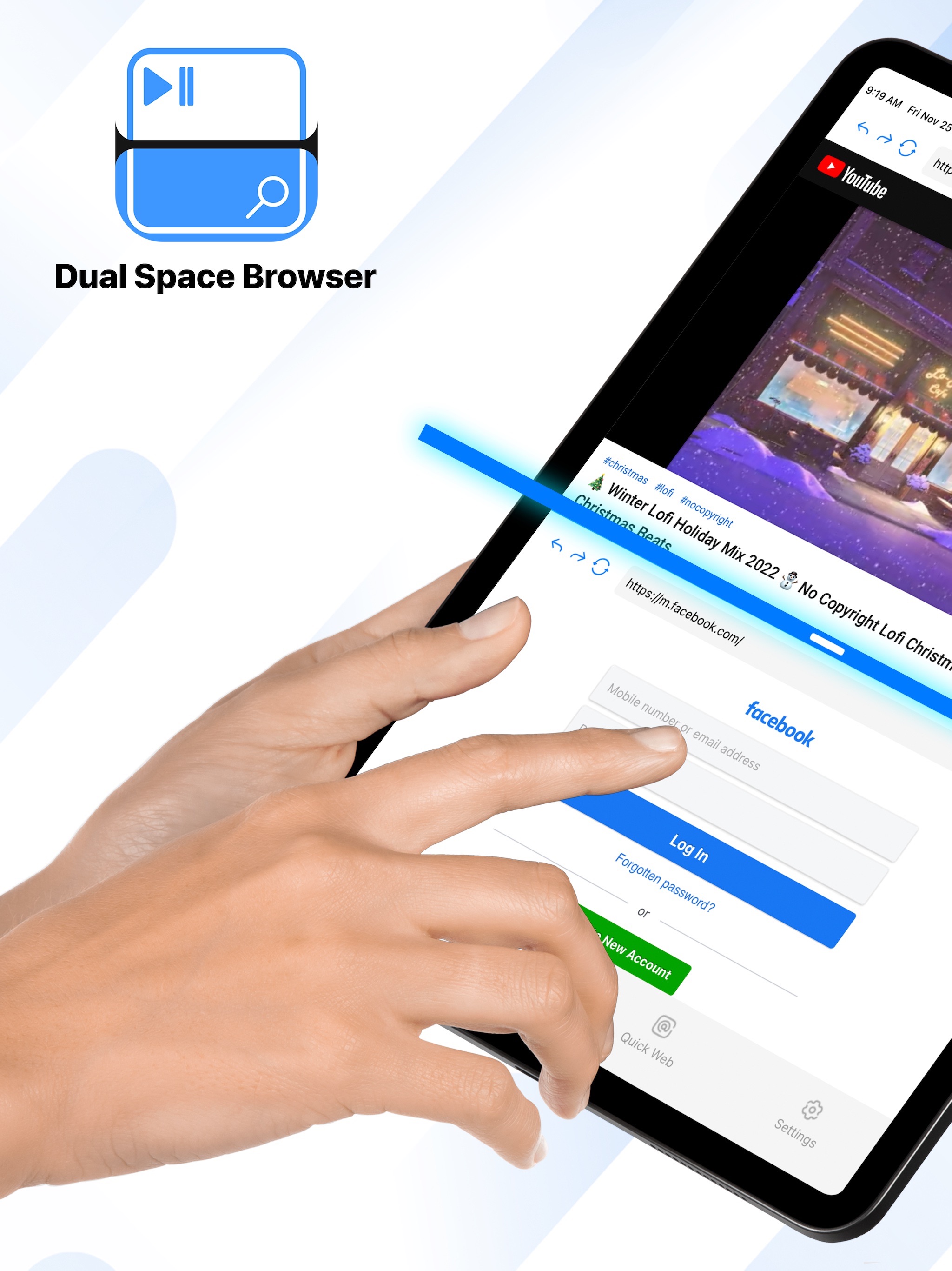 Dual Browser - Screen Splitのおすすめ画像1