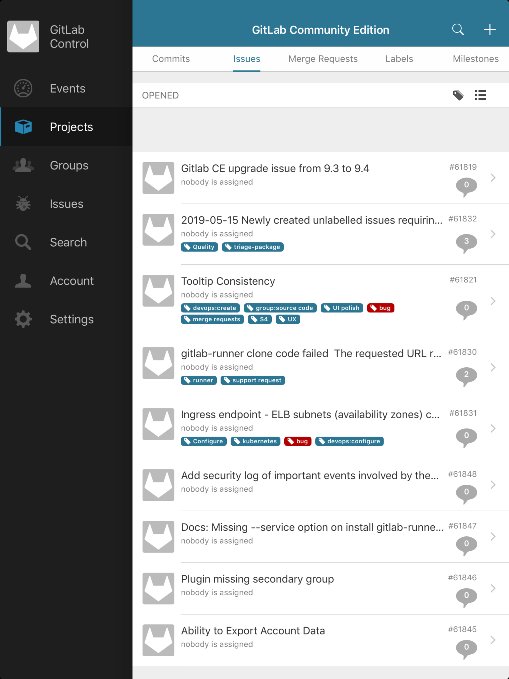 Control for GitLab