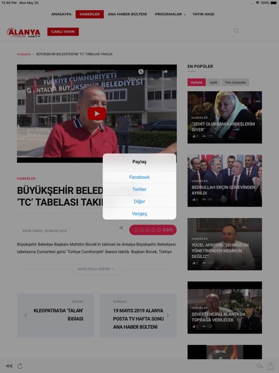 Screenshot #5 pour Alanya Postası TV