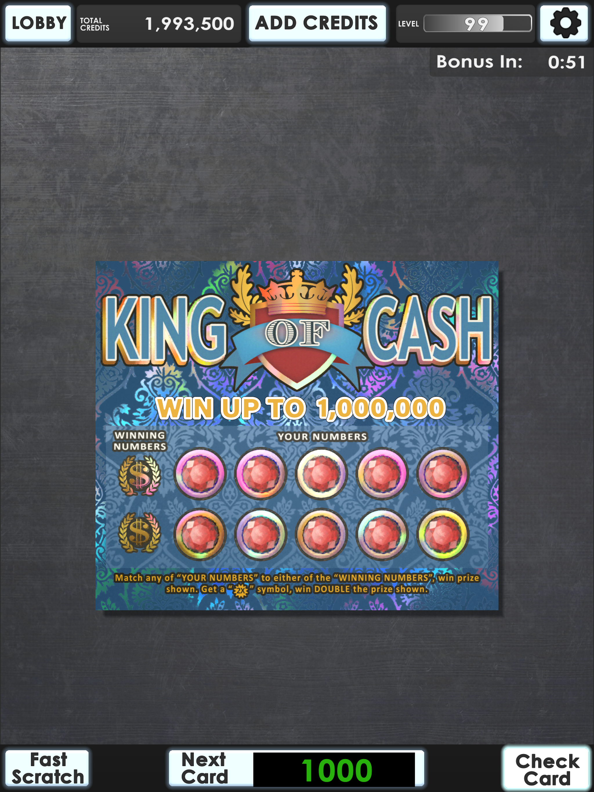 Lucky Lottery Scratchers