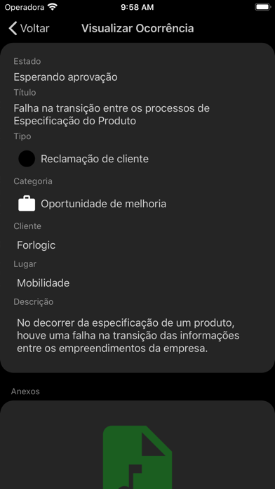 Qualiex Ocorrências Screenshot