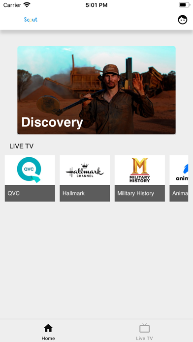 Scout.TV iPhone screenshot 1 - Entertainment app