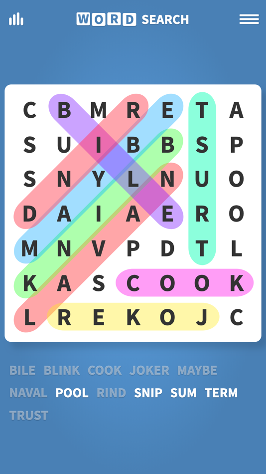 #1. Word Search Puzzles ·· (iOS) By: Matthew Murphy