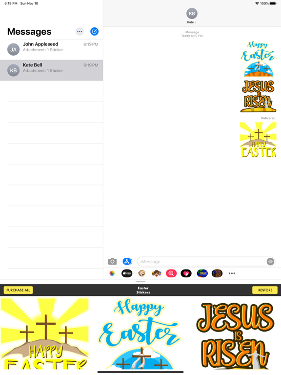 Screenshot #6 pour Easter Stickers - Christian