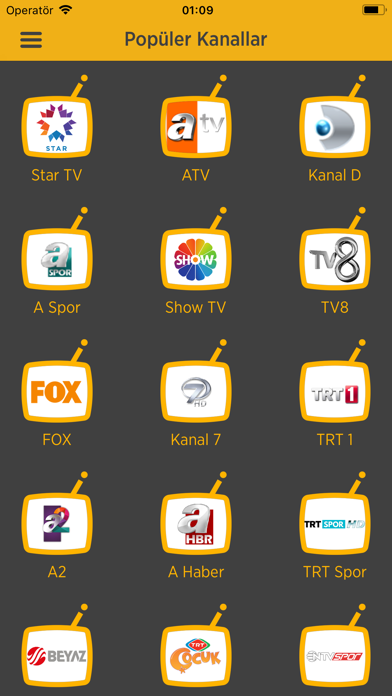 Screenshot #1 pour Canlı Türk TV Kanalları