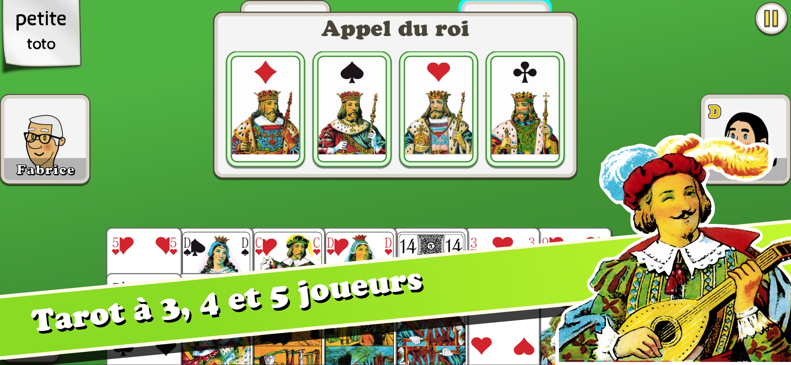 Jeu de Tarot (3, 4, 5 joueurs)
