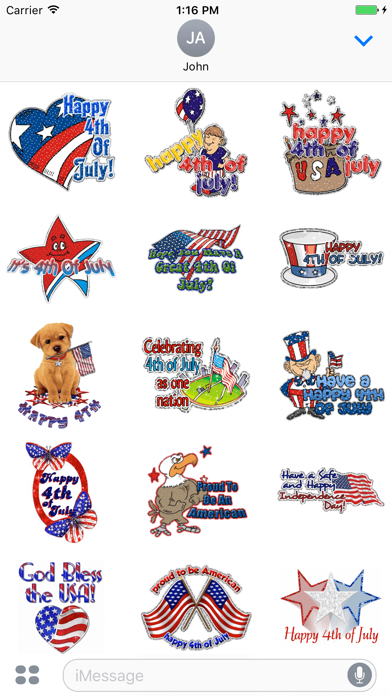 Screenshot #1 pour 4th Of July GIF Stickers