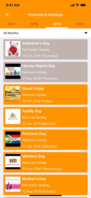 Calendar2U: S.Africa Calendar(圖3)-速報App