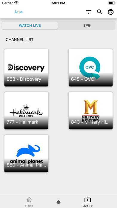 Scout.TV iPhone screenshot 2 - Entertainment app