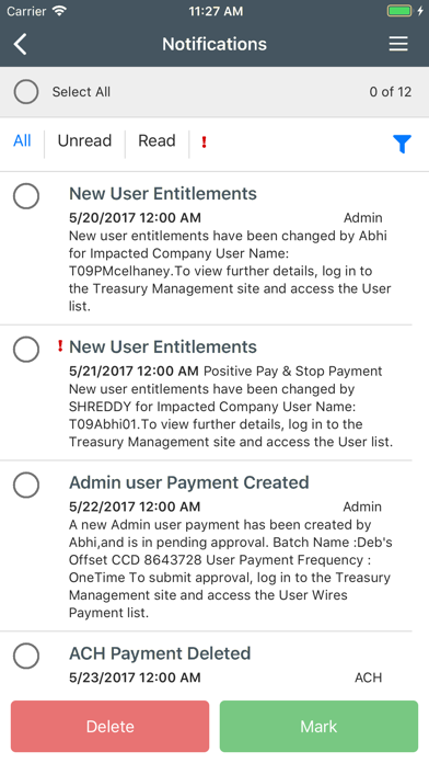 Tandem Treasury Management Screenshot