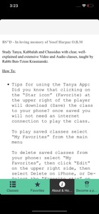 Tanya Class Rabbi Krasnianski screenshot #2 for iPhone